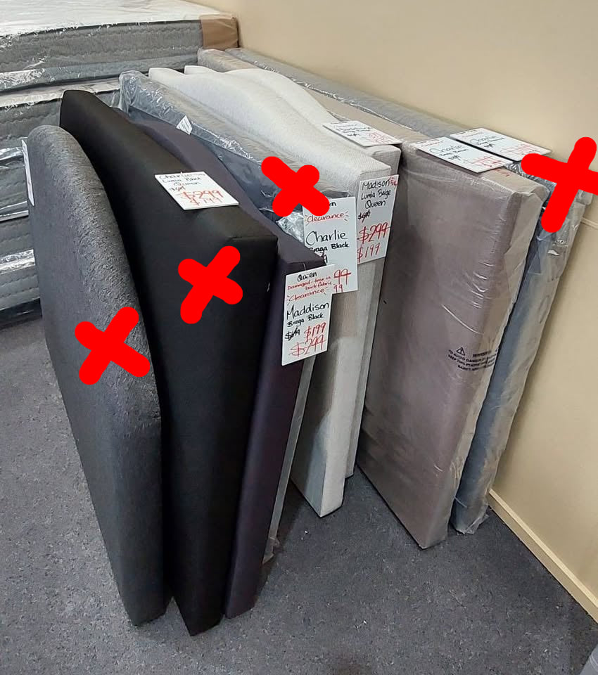 Ex-Display Clearance Bed Heads-Mattress Factory Direct