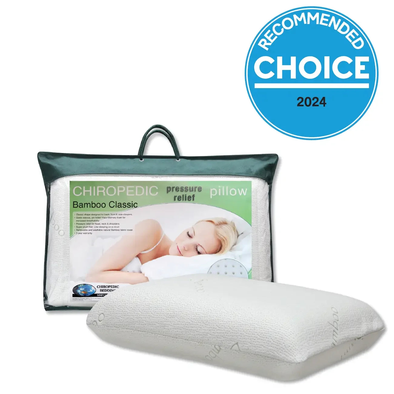 Chiropedic Pressure Relief Bamboo Pillow image 0