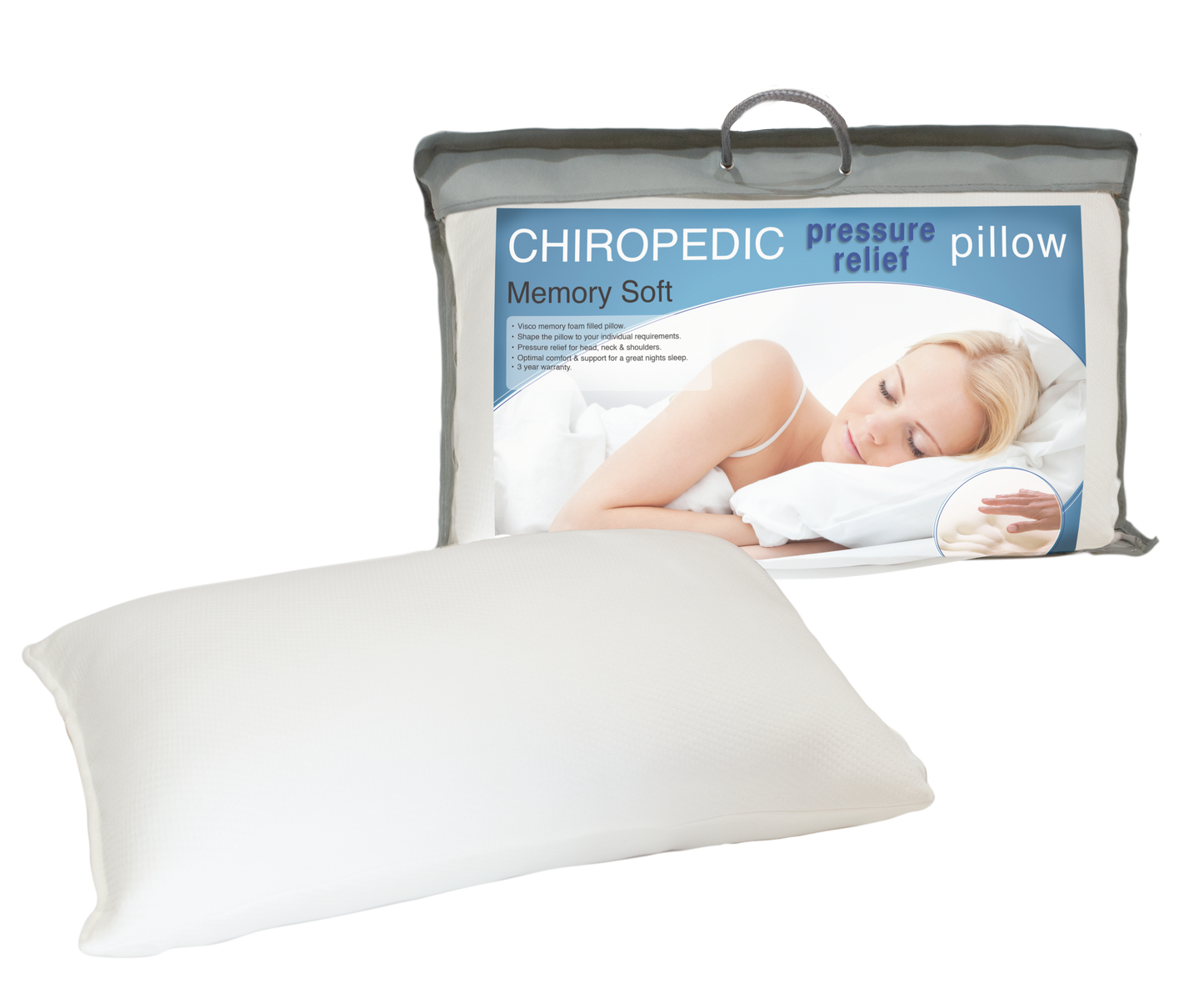 CHIROPEDIC PRESSURE RELIEF MEMORY SOFT PILLOWS