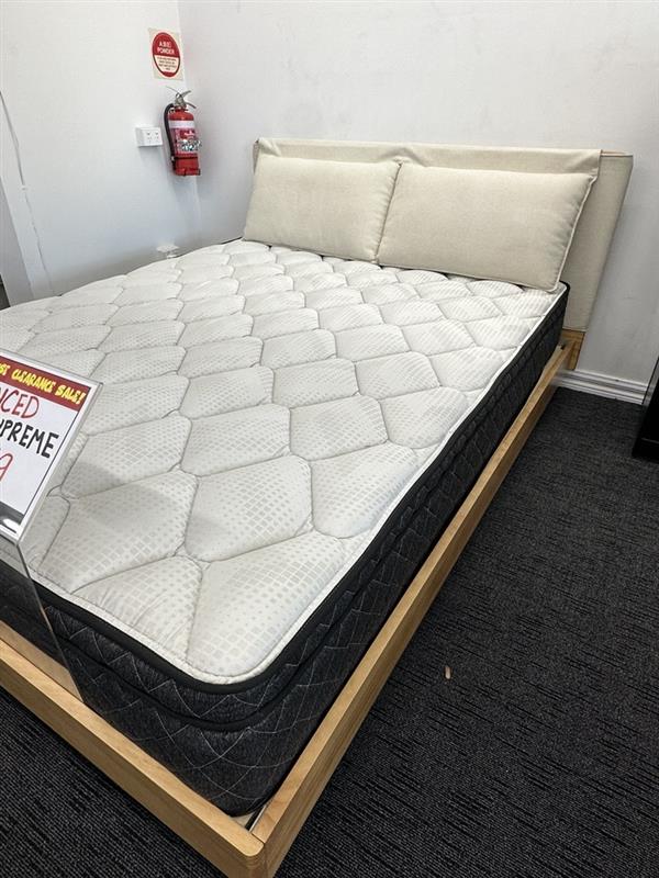 Akuk Queen Bed with Padded Headboard