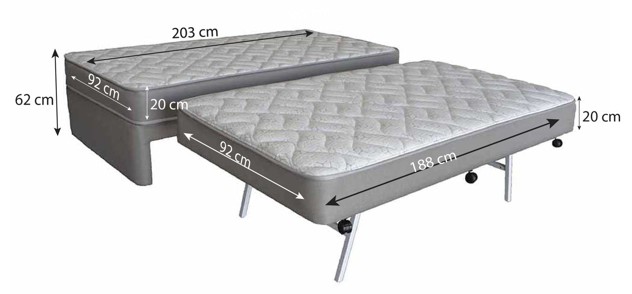 Trundle Bed Set - Pop Up Mattress and Base