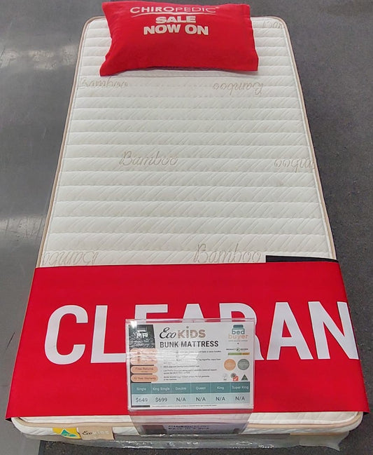 [1] ECO KIDS KING SINGLE BUNK MATTRESS - EX-DISPLAY